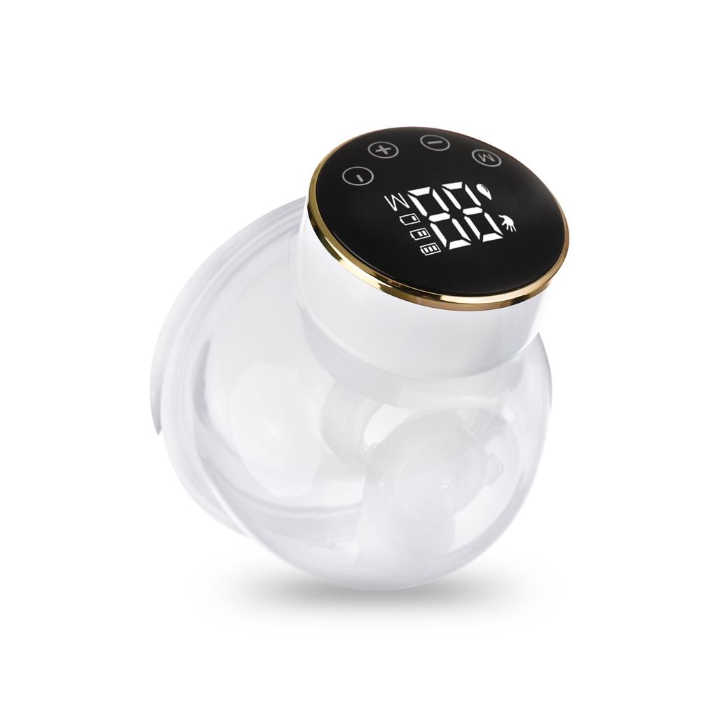 Переносной электрический молокоотсос Портативный молокоотсос диаметром 24 мм без помощи рук Ультра-тихий 3 режима и 9 уровней Емкость 180 мл со светодиодным экраном Встроенный аккумулятор