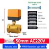 220V DN15 Copper Threaded Electric Ball Valve for Water Control
