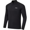 Li Ning Быстросохнущая Беговая Фитнес Удобная Футболка с Длинным Рукавом Мужские Топы Черный ATLT127-1