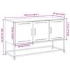 VidaXL Meuble TV rose 100,5x39x60,5 cm acier, support TV, buffet TV, meuble multimédia, banc TV, armoire hifi, centre de 846477