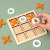 Kids' Wooden XO Tic-Tac-Toe Logic Game: Parent-Child Interactive Two-Player Puzzle Toy