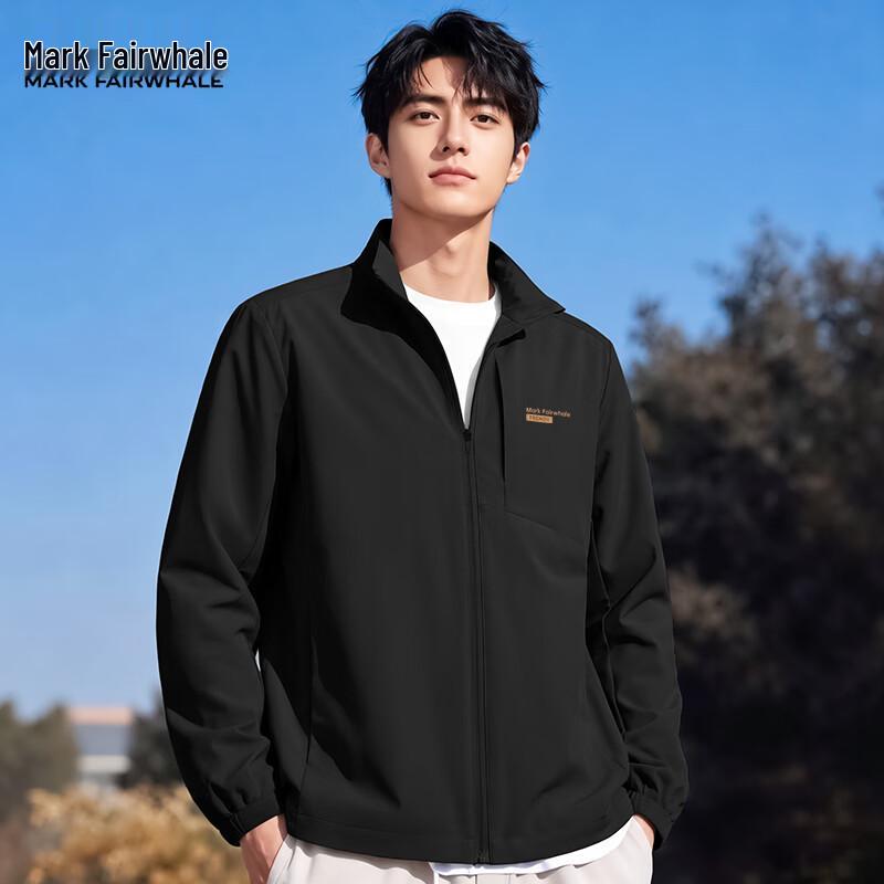 Mark Fairwhale Men's Casual Windproof Stand Collar Jacket