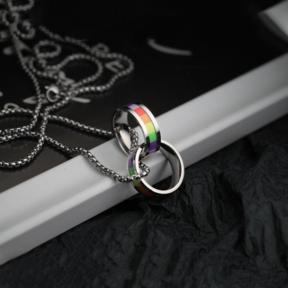 Турецкий амулет Кольцо Кулон Ожерелье Красочная ключичная цепочка Ожерелье из титановой стали Для влюбленных