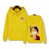 One Piece Men's High-end Quality Hoodie Hoodie Captain Luffy Print Autumn and Winter Thick Warm Basic Simple Top