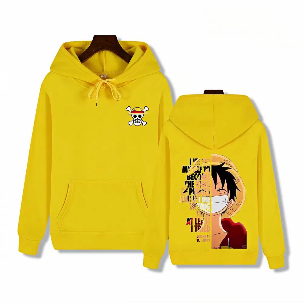 Мужское худи One Piece высокого качества, худи с принтом капитана Луффи, осенне-зимнее, толстое, теплое, базовый простой топ