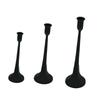 3x Taper Candle Holder Stable Base Retro Style Ornament Candle Stick Holder for Celebration Living Room Desktop Party Home Decor