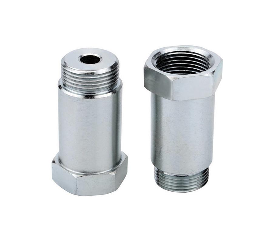 Универсальный никелированный прямой удлинитель-проставка датчика кислорода O2 для устранения ошибки CEL - M18 x 1.5 (2 шт.)