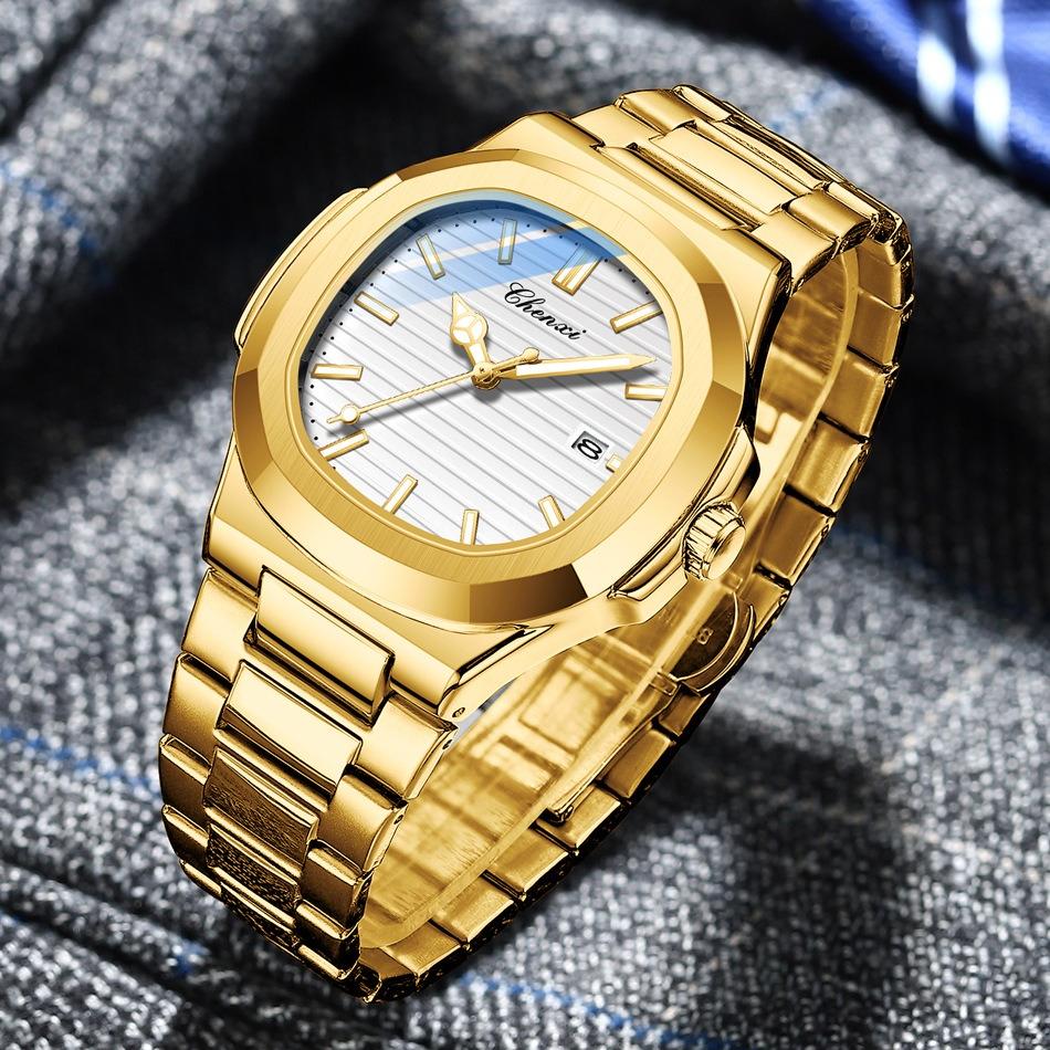 Уникальные черные часы для мужчин, модные классические кварцевые наручные часы, роскошные водонепроницаемые мужские часы с ремешком из нержавеющей стали от лучшего бренда