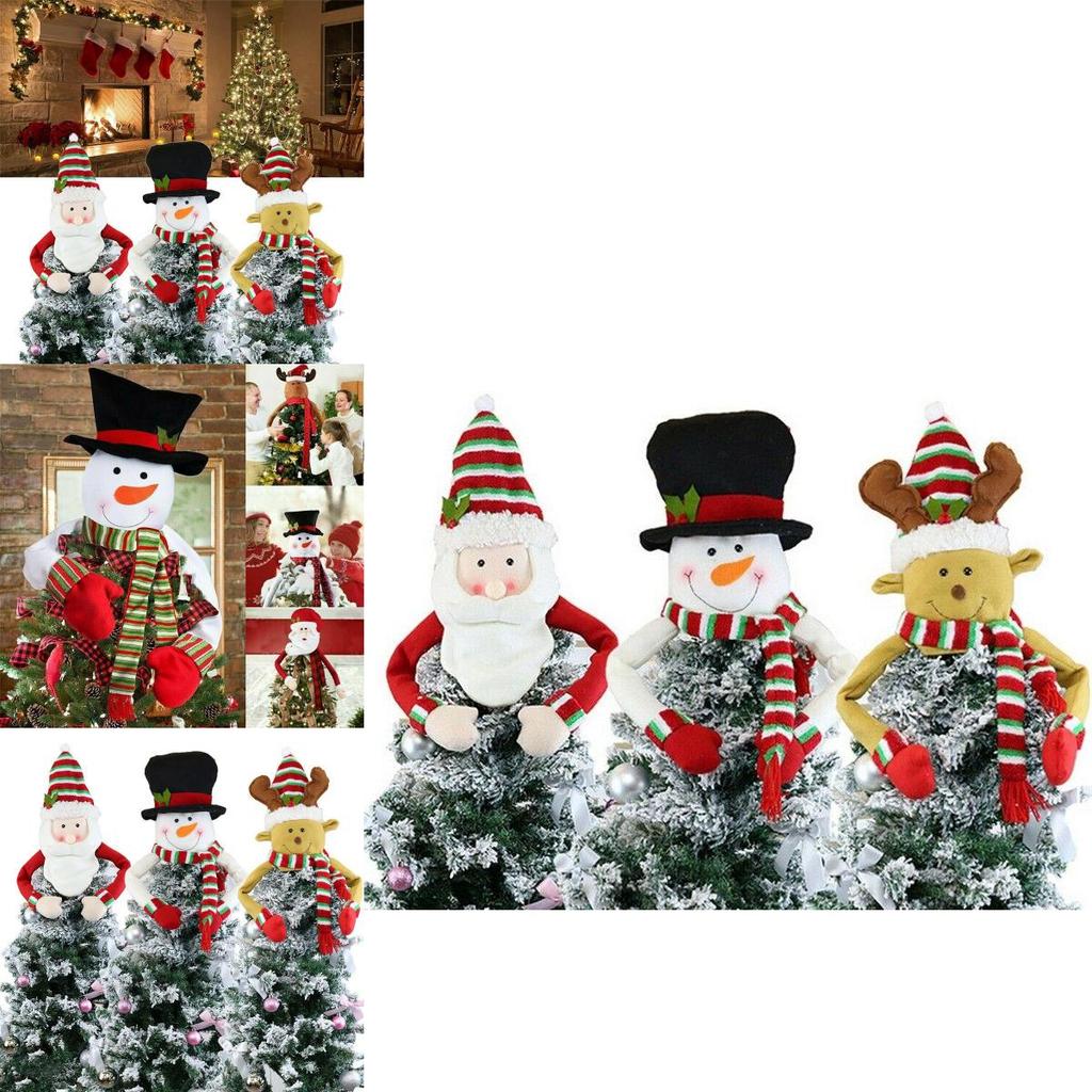 Праздничный чехол-топпер для рождественской елки в виде красивой шляпы снеговика для праздничного декора