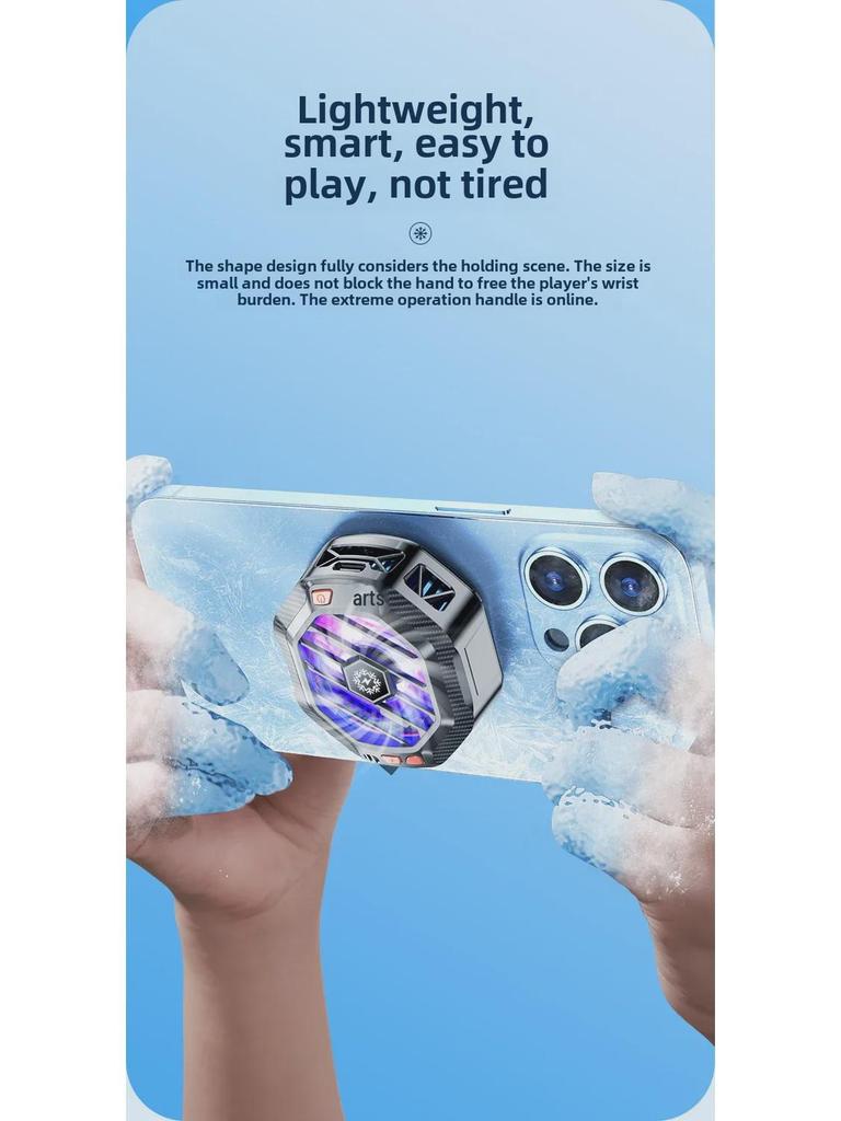 Магнитный радиатор для мобильного телефона X60 с беспроводной зарядкой и бесшумным полупроводниковым быстрым охлаждением