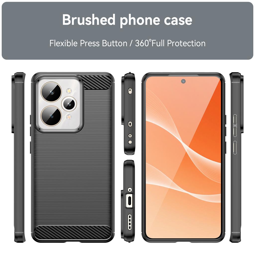 For Realme 15 Pro 5G/15 5G Case Protective Phone Cover Carbon Fiber Texture Brushed