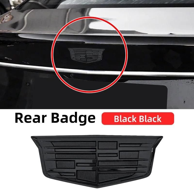 AABHT1 1PCS ABS for Cadillac Logo CT4 CT5 CT6 XT4 XT5 XT6 ATS XTS Car Front Center Grille Emblem Rear Trunk Badge Sticker Accessories