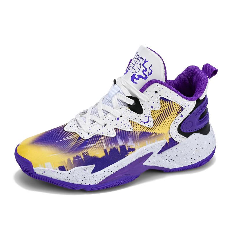 Большие размеры модной повседневной мужской обуви Новые детские модные кроссовки Подростковые кроссовки Мужские спортивные баскетбольные кроссовки