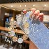 Anti-lost Beaded Phone Chain Bag Hanging Transparent Beads Pendant Sweet Candy Keychain  Key Decor