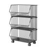 3 Tier Fruit Basket for Kitchen Storage Cart Stackable Metal Wire Storage Basket Snacks Organizer
