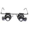 Glasses Type DualLens Magnifier with 2 LED Lights for Electronics Jeweler Watch Repair