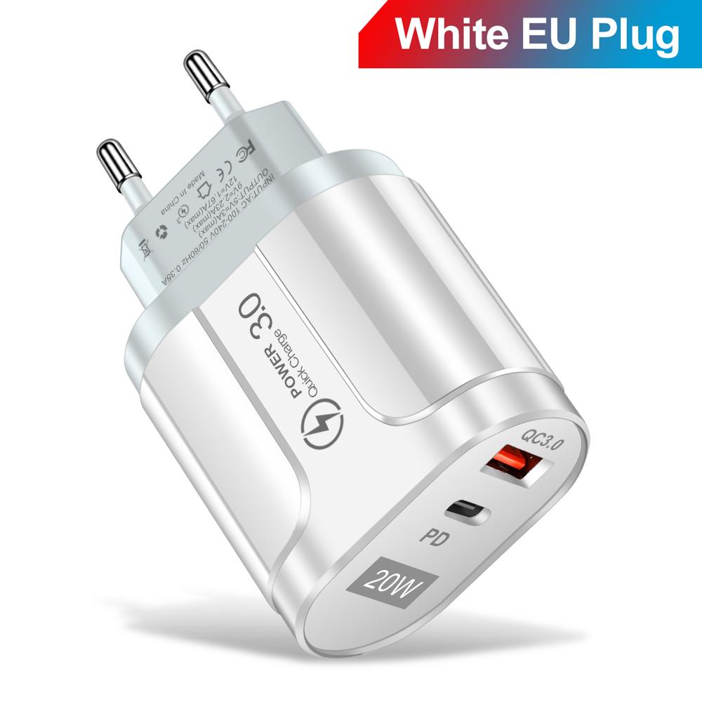 20 Вт USB Type C зарядное устройство Dual Port QC4.0 PPS PD 20 Вт быстрая зарядка мобильного телефона зарядное устройство адаптер для iPhone Samsung Xiaomi