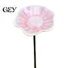 Easy Install Garden Fountain Bee Waterer with Stand, Butterfly Drinking Station Art, Durable Metal Ornament Flower Bird Bath for Outdoor Yard,