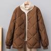 Women's Fashionable Solid Color Cotton Loose Jacket for Winter