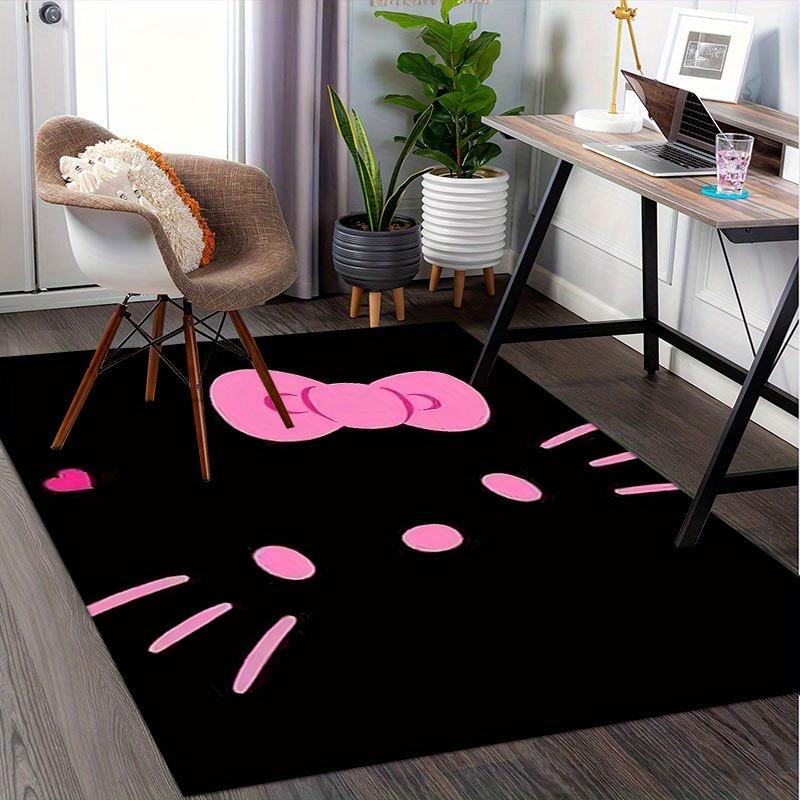1 шт. Sanrio Hello Kitty Ковер для офиса с принтом русалки Прямоугольный коврик под стол, Идеальный декор для гостиной, спальни, кухни, Нескользящий пол
