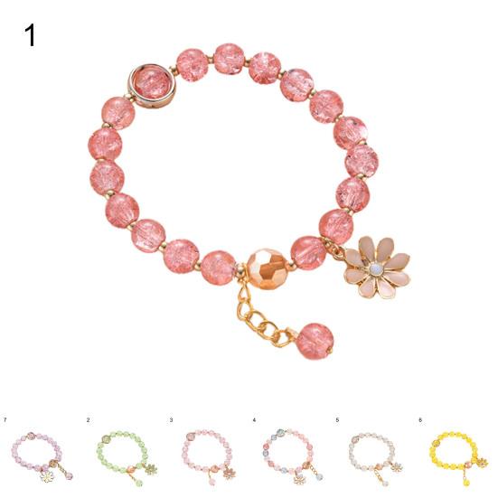 Студенческий браслет с подсолнухом и бисером, сладкий корейский стиль, универсальный браслет, подарок для девочек