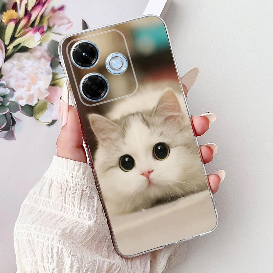 New For Xiaomi Redmi 13x 4G Case Cute Cartoon Panda Machine Flower TPU Soft Silicone Cover For Xiomi Redmi 13X Shockproof Bumper
