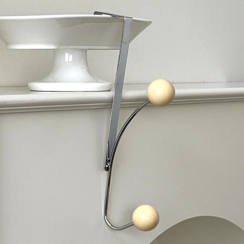 1 шт. крючок для хранения железа кремового цвета, практичный крючок за дверью, не требующий пробивки, крючок для пальто и шляпы