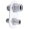 2-Port Billet Aluminum Firewall Heater & A/C Bulkhead Connector Hot Rod