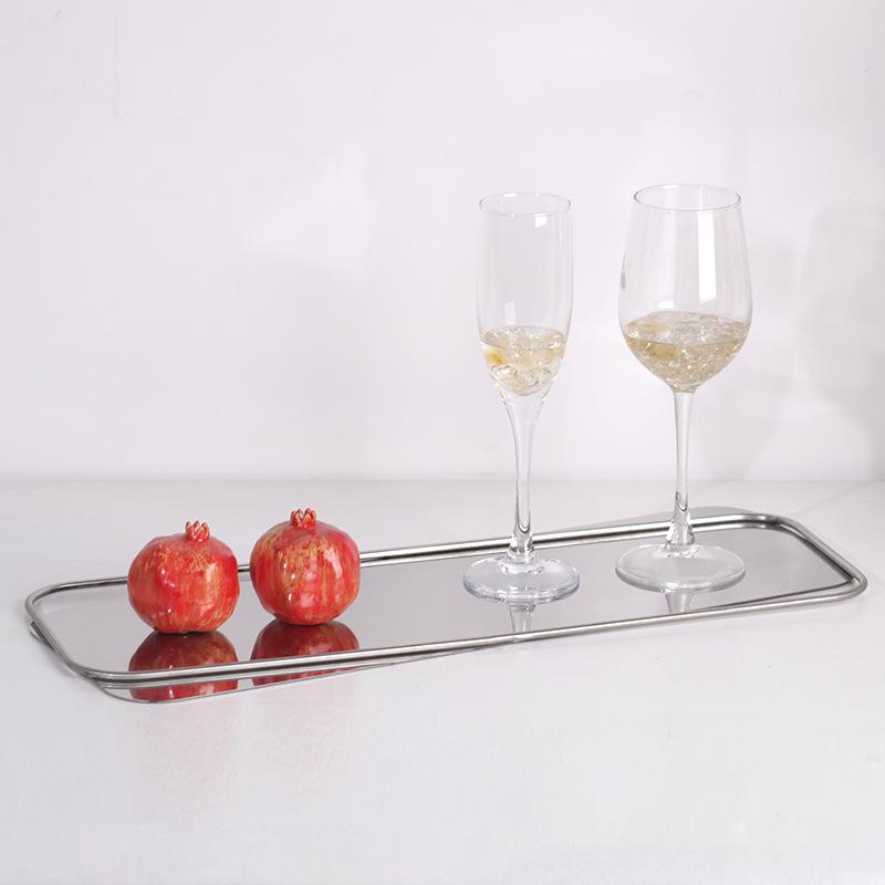 Современный простой креативный неровный поднос, модель для показа, отдел продаж, выставочный зал, минималистичный прямоугольный поднос для хранения, украшение