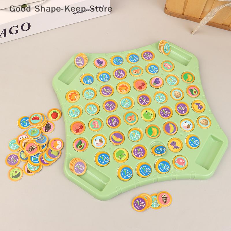 Animal Flip Chess Memory Game Board Set - Fun Social Table Game for Children & Adults Interactive Parent-Child Family Party Toy