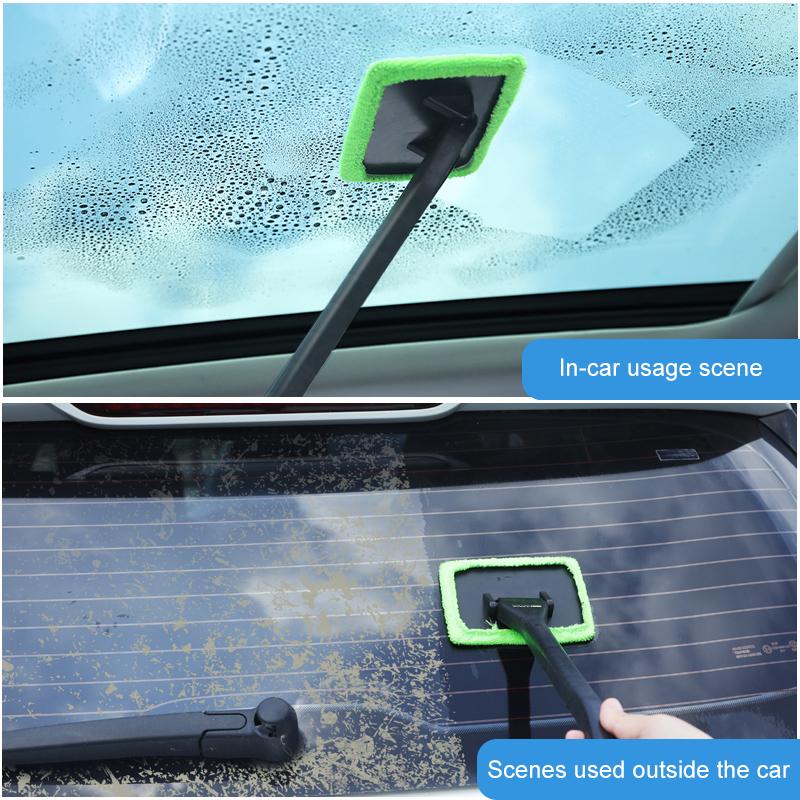 Car Window Cleaner Brush Kit Windshield Cleaning Wash Tool For Mercedes Benz AMG W212 W205 W246 W177 W176 W213 GLC GLE GLS ML Welcome Laser Logo Lamp