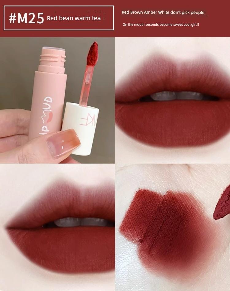 AKF Lip Mud M08/25/09/19/04/M07 Color Sea Salt Princess Caramel Chocolate Glaze Lipstick