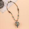 Vintage Necklace Natural Stone Woven Clavicle Chain Women's Nepalese Tibetan Pendant Niche Accessories