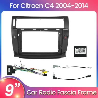 9-дюймовые рамки для автомагнитолы CITROEN C4 LA LC C-TRIOMPHE C-QUATRE 2004-2014 Android 2din Рамка для стереомагнитолы Панель головного устройства Комплект