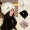 Women Baggy Fashion Skullies Hat Warm Solid Female Gorros Fleece Wool Outdoor Coldproof Thicken Caps Winter Plush Beanies Hats