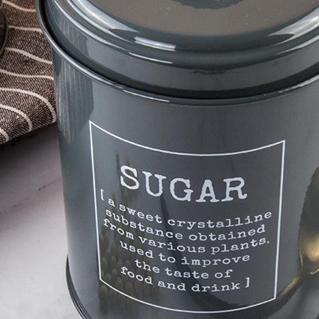 Набор из 3 металлических кухонных банок для хранения кофе, сахара, чая, консервных банок с крышкой для кухонного хранения