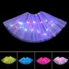 LED Light-Up Women Mesh Skirt Elastic Waist Illuminated Skirt Stage Show Colorful Gauze Skirt Multi Layer Full Mesh Skirt