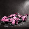 1:14 Technic V12 Pink Concept, супер гоночный автомобиль, дизайн, строительные блоки, модель кирпичей, подарок на день рождения, День благодарения для девочек, детские