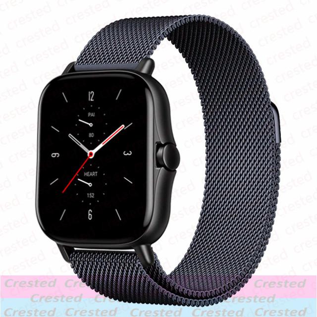 20 мм/22 мм Миланская петля Ремешок Для Amazfit GTS/4/2/2e/3/GTS2 Mini/GTR 47/GTR2/4/3/Pro Браслет для часов ремешок Amazfit bip 6 5 ремешки