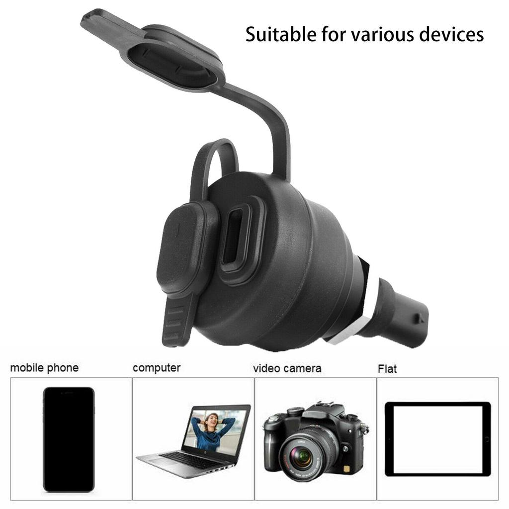 Dual USB Charger Power Adapter Kit For BMW R1200GS R1250GS F850GS DIN Sockets