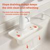 Household Sink Drain Rack Faucet Splash Proof TPE Drain Rack Water Collecting Pad Sponge Rag Steel Wool Gadget Storage Box