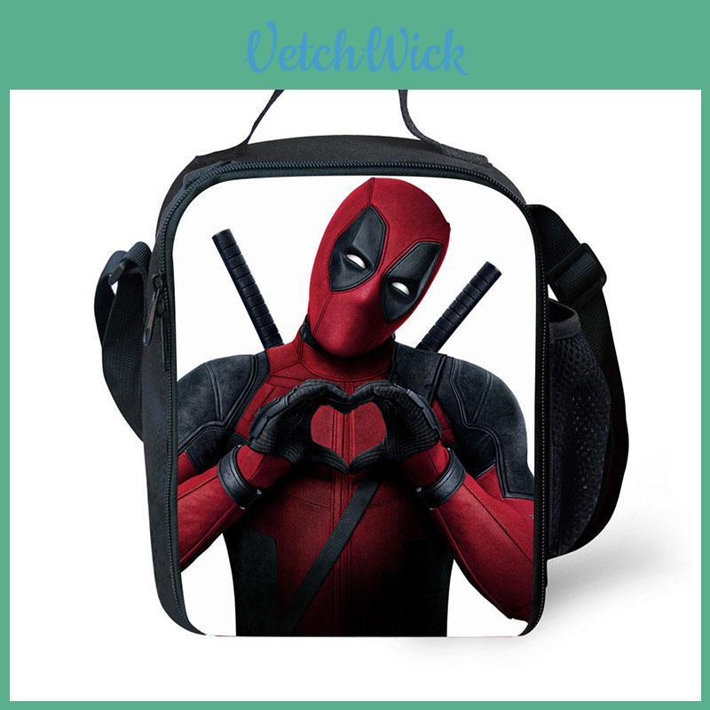 Deadpool Student Insulated Backpack With Large Capacity And Adjustable Shoulder Strap