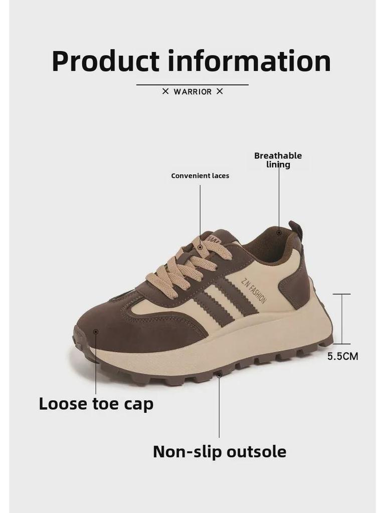 Женские кроссовки в гонконгском стиле Dad Shoes с толстой подошвой - модные кроссовки осень/зима 2024 года