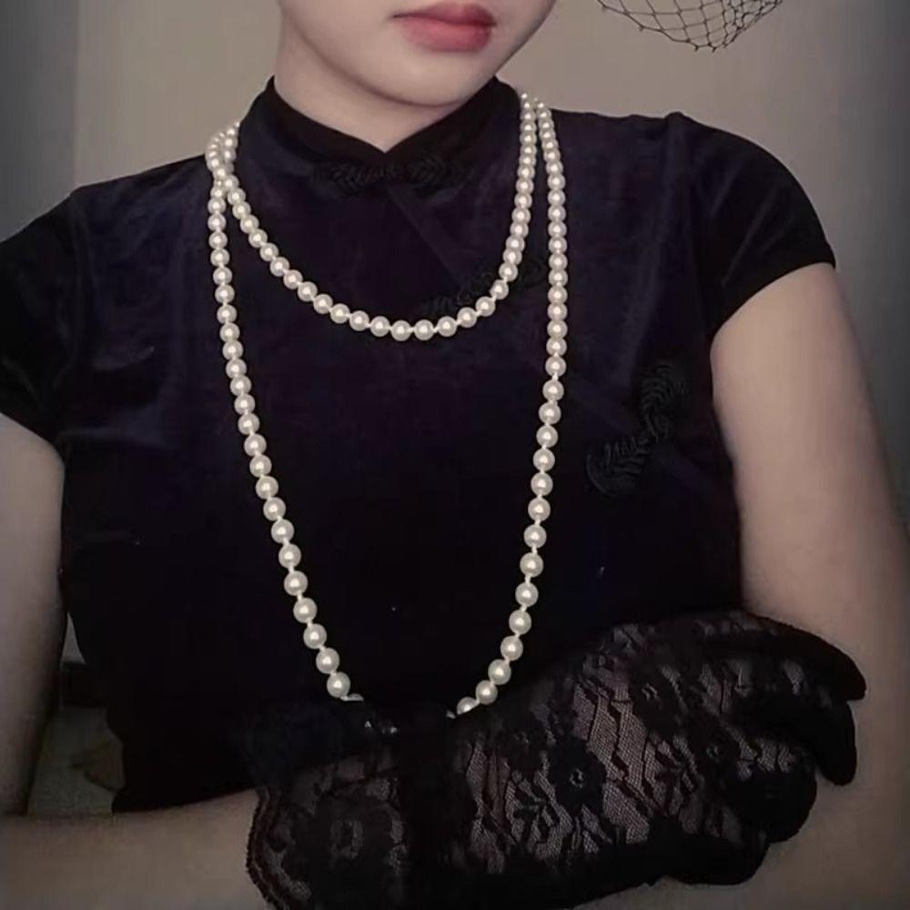 Imitation Pearl Pearl Choker Pearl White Waist Chain Cheongsam Accessory Necklace Dress Decoration