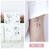 Women Sexy Temporary Tattoo Stickers Black Roses Pattern Full Flower Design Used for Arm Body Art Big Large Fake Tattoo Stickers