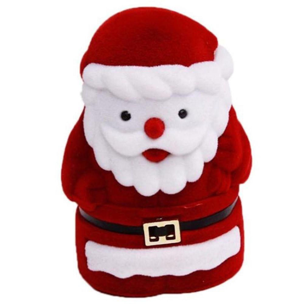 1Pc Organizer Box Storage Box Jewelry Case Display Santa Velvet Box Ring Case Jewelry Ring Box Case