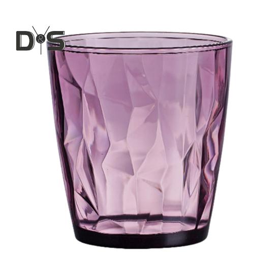 Красочные полупрозрачные стаканы для воды 310 мл, стаканы с ромбовидным узором, небьющиеся, термостойкие, без бисфенола А, штабелируемые стаканы для домашних вечеринок, ресторанов