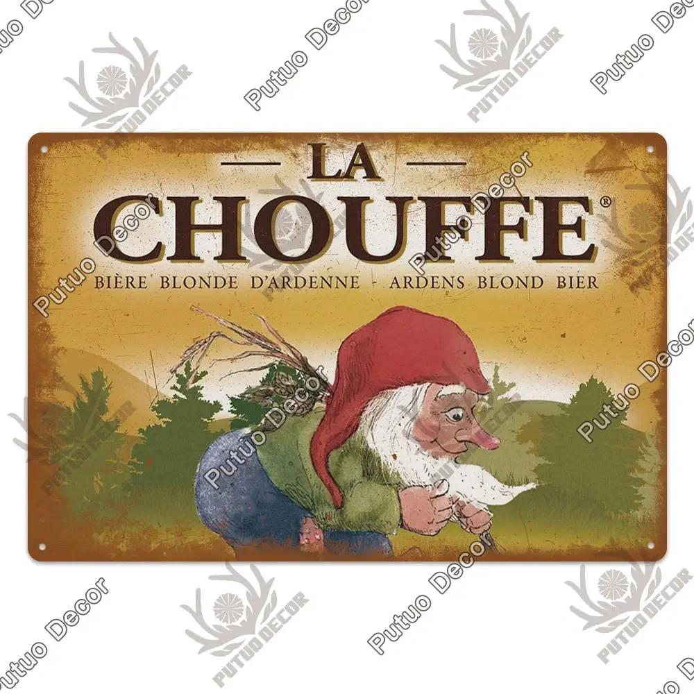 Putuo Decor's Belgium Beer Metal Plaque Retro Wall Art for Pub Bar Man Cave Club Vintage Style Decorative Sign