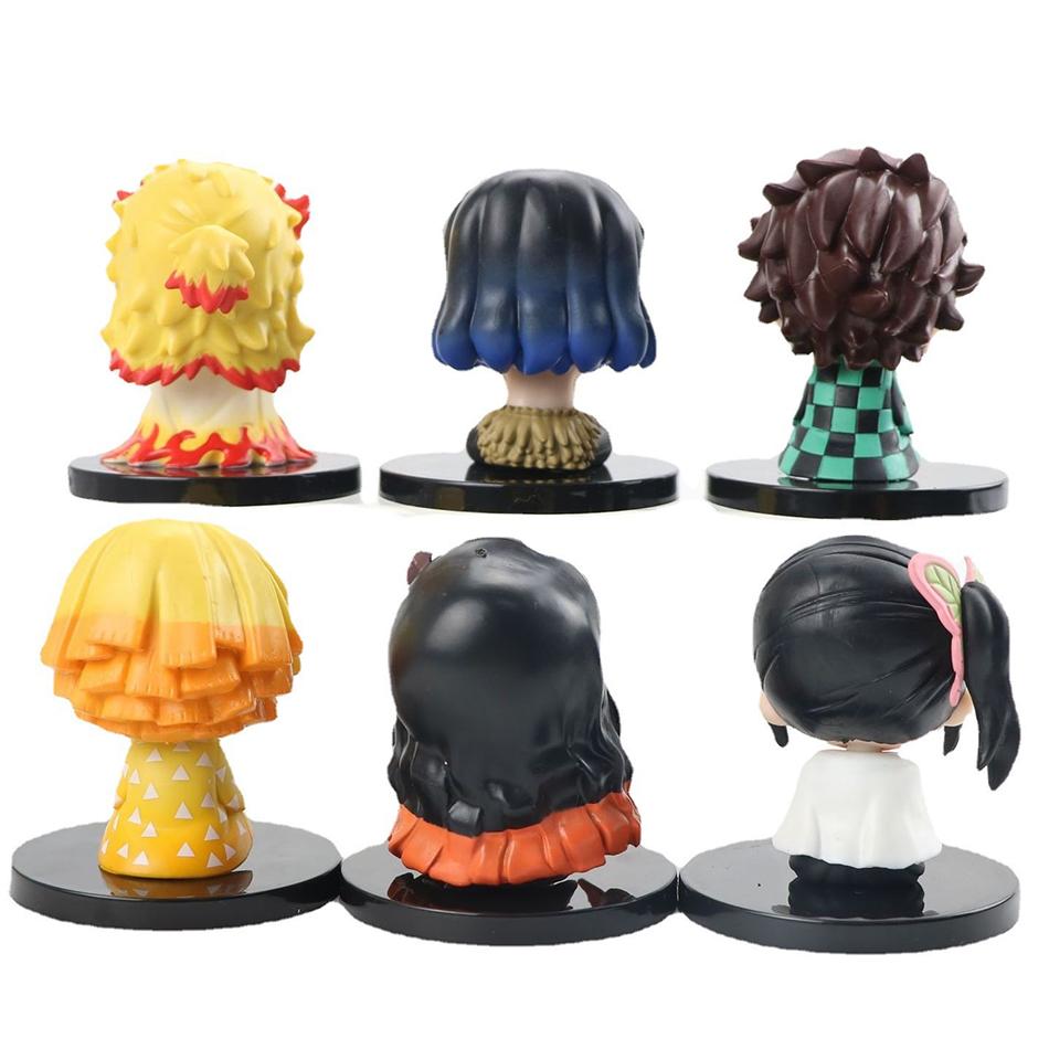 Demon Slayer Anime Character Q Version Sitting Stove Door Charcoal Jiro You Bean Mini Handmade PVC Model Birthday Christmas Gift