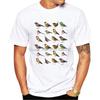 New Fashion Summer Men T-shirt Year Of The Birds Watercolor T Shirt Cute Bird Print O-neck Casual Tees Boy Novelty Punk Tops